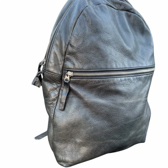 BAGGU Leather Zip-Front Backpack - Picture 2 of 14